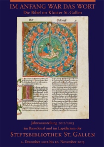 Iluminated page used in flyer for the current exhibition of Bibles