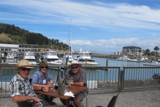 The Wharf Café, Gisborne - scene of several celebrations with our Swiss friends. Margrit and Roman, Hans and Inge ... and now, Vreni and Martin.
